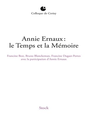 cover image of Annie Ernaux